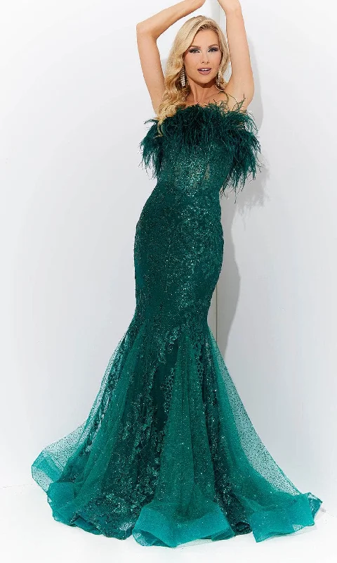 Jasz Couture 7572 - Strapless Feather Dress
