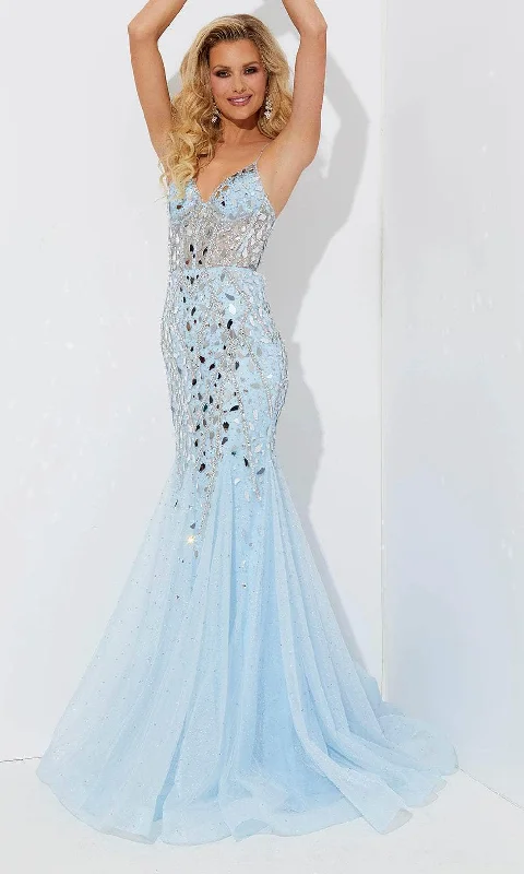 Jasz Couture 7573 - Illusion Cut Glass Prom Dress