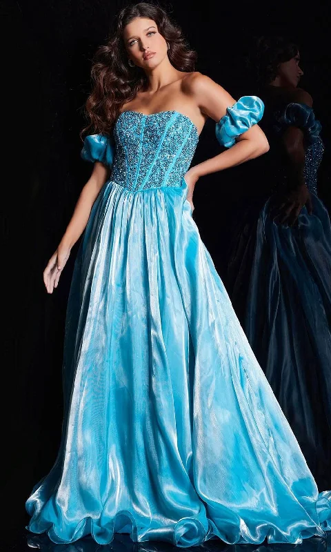 Jovani 36591 - Sweetheart Beaded Corset Prom Gown