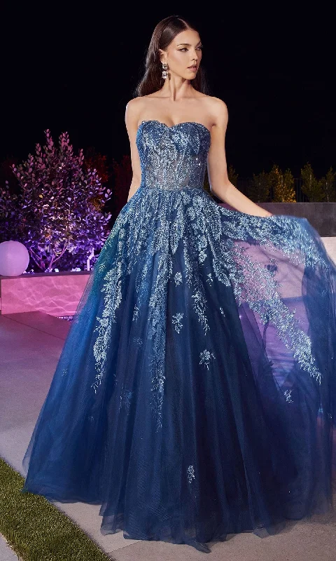 Strapless Sweetheart Long Prom Ball Gown J852