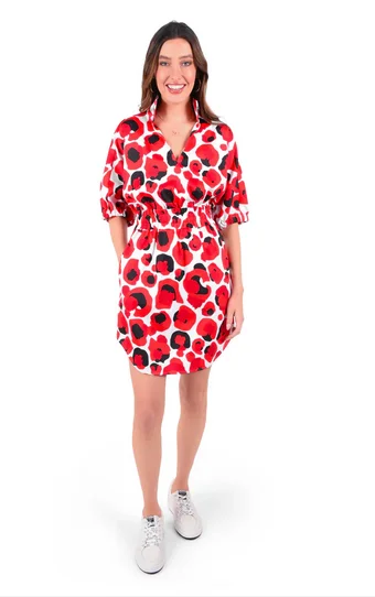 Palmer Dress - Collegiate Red