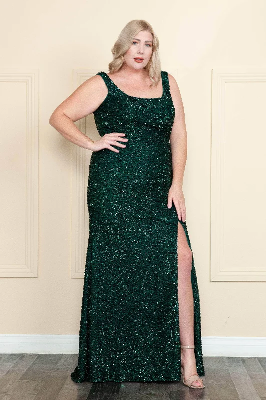 Poly USA W1126 - Sequin Plus Prom Dress