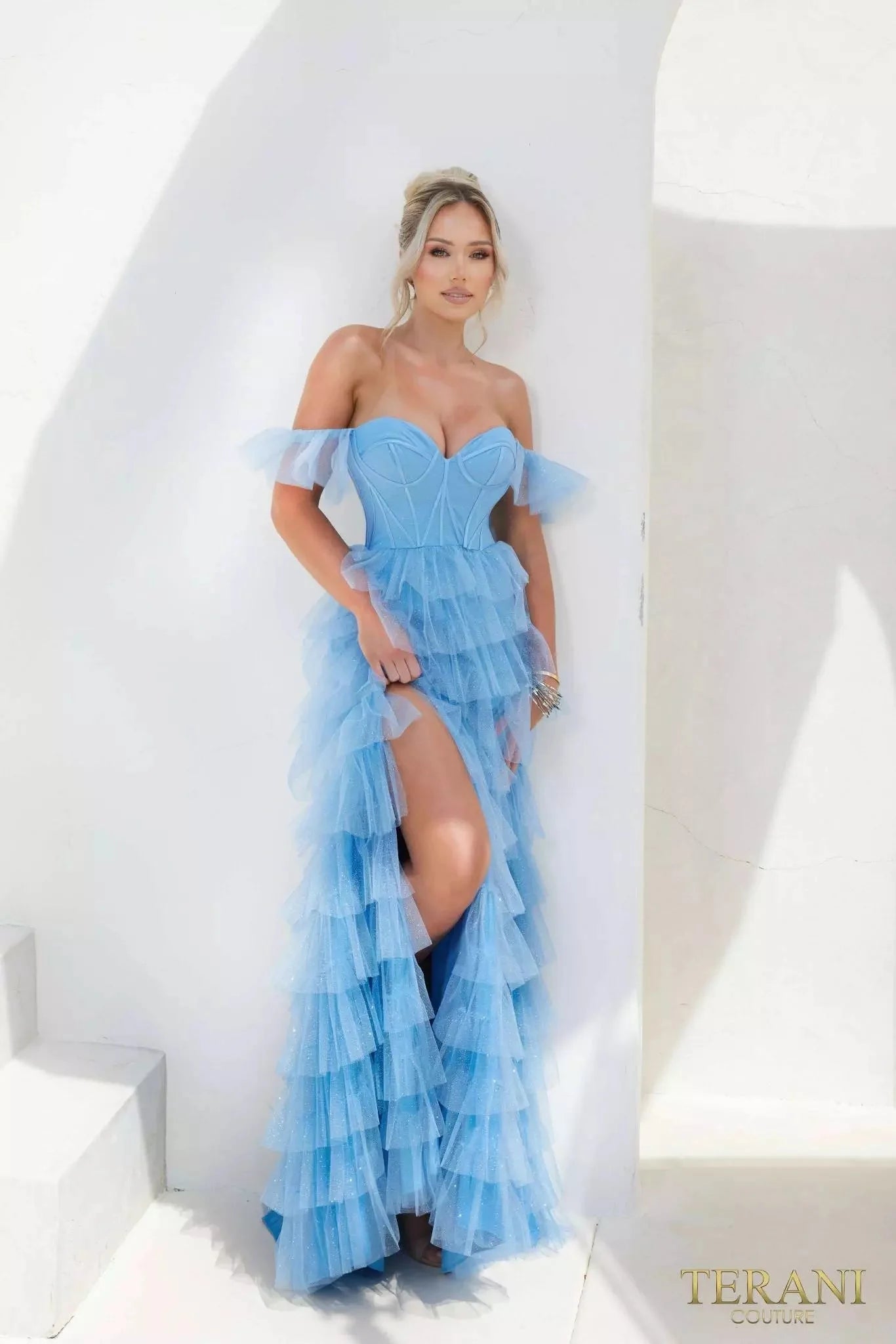 Terani Couture 241P2211 - Layer Glitter Prom Dress
