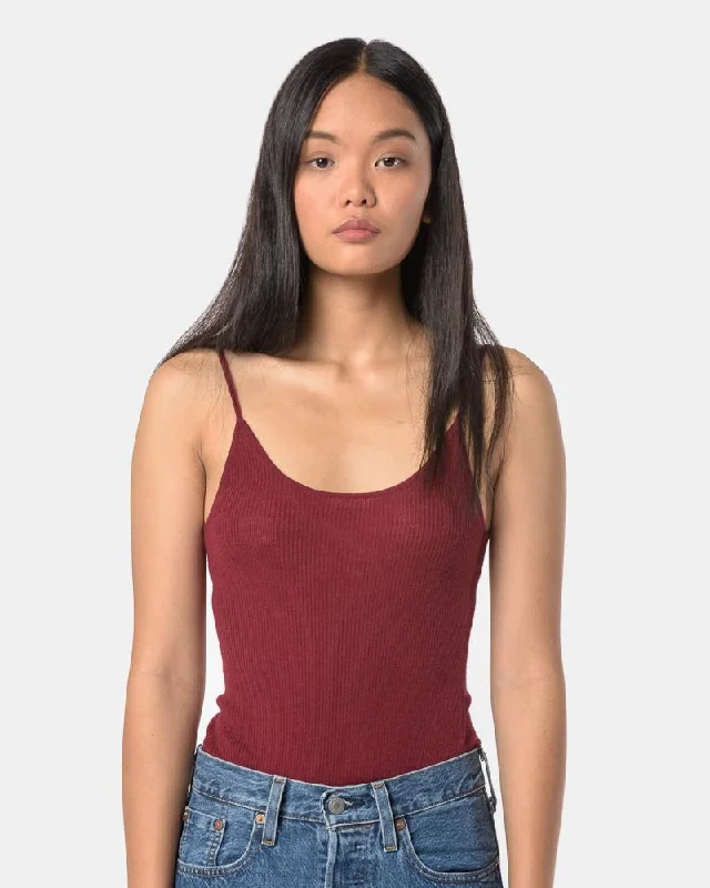 Autumn Bodysuit in Burgundy Stylish One-Shoulder Bodysuit